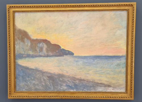 Falaise à Pourville, soleil couchant (1896) Claude MONET